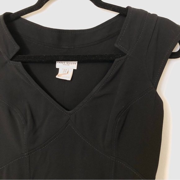 Karen Millen Black Cap Sleeve Dress - Picture 10 of 10